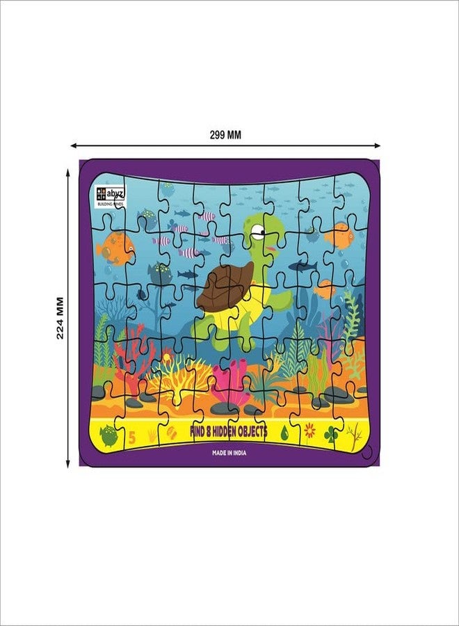 ABYZ Jigsaw Puzzle, Underwater Fish Design Wooden Jigsaw for Little Explorer, 32- Piece Wooden Puzzle with Multicolor, Birthday Gift for 36 Months - 6 Year Age Kids. - Image 3